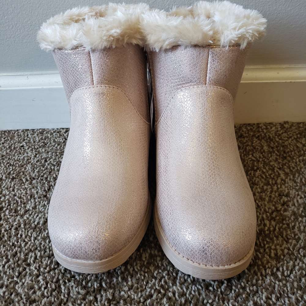 Girls Georgeina shearling-style boots